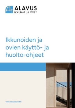 Alavus Ikkunoiden käyttö- ja huolto-ohje